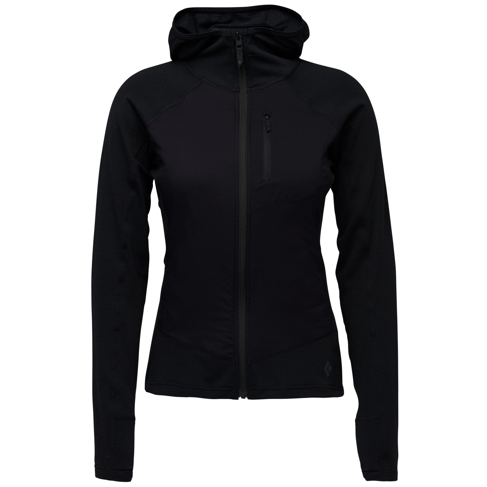 Bluza damska Black Diamond W Coefficient Lt Hybrid Hoody Rozmiar: L / Kolor: czarny