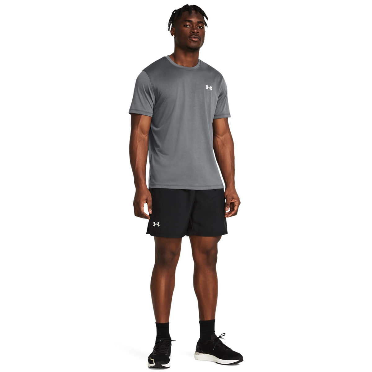 Męskie spodenki do biegania Under Armour UA Launch 7'' Unlined Shorts - czarne - UNDER ARMOUR