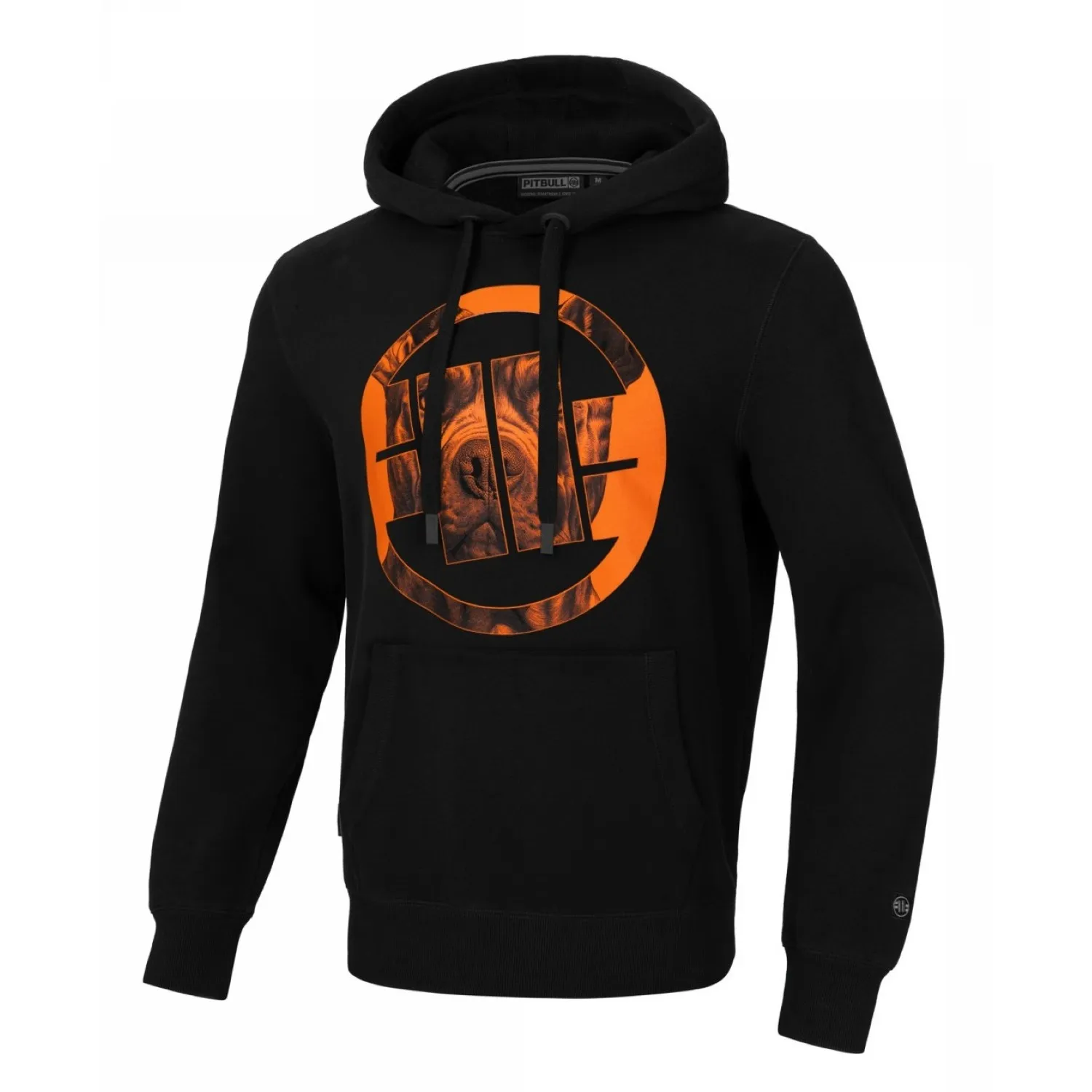 Bluza z kapturem Pit Bull Seria Regular Orange Dog 24 '24 - Czarna XL