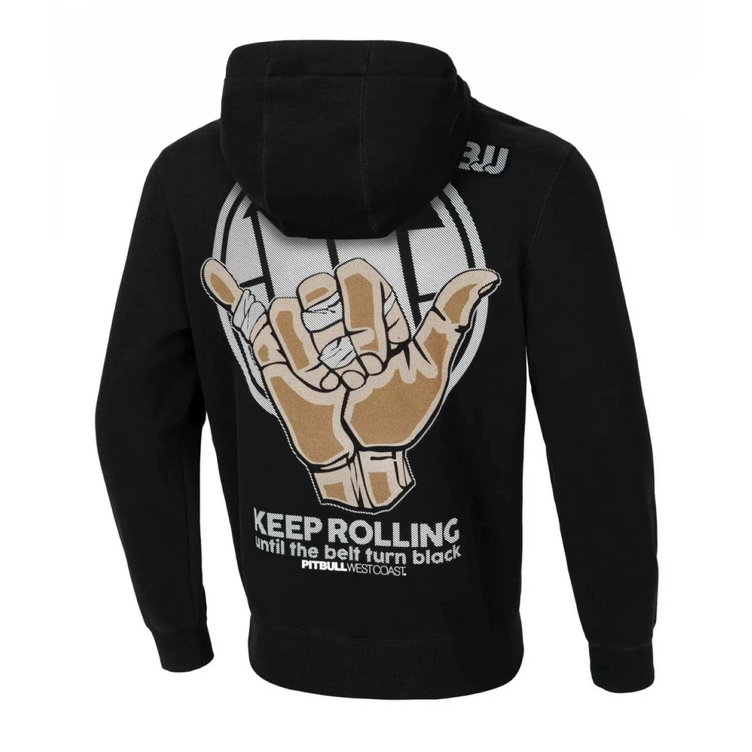 Bluza z kapturem Pit Bull Seria Regular Keep Rolling '24 - Czarna XL