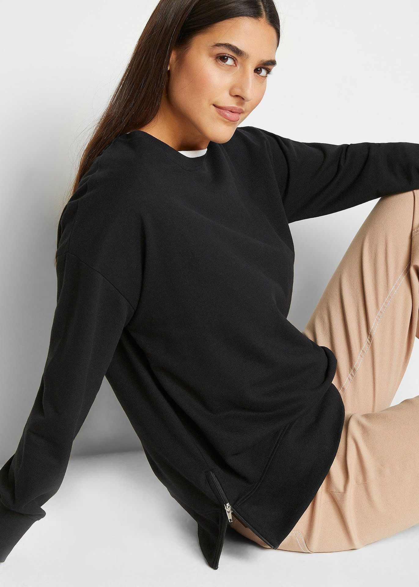 Bluza z rozcięciami po bokach - bonprix