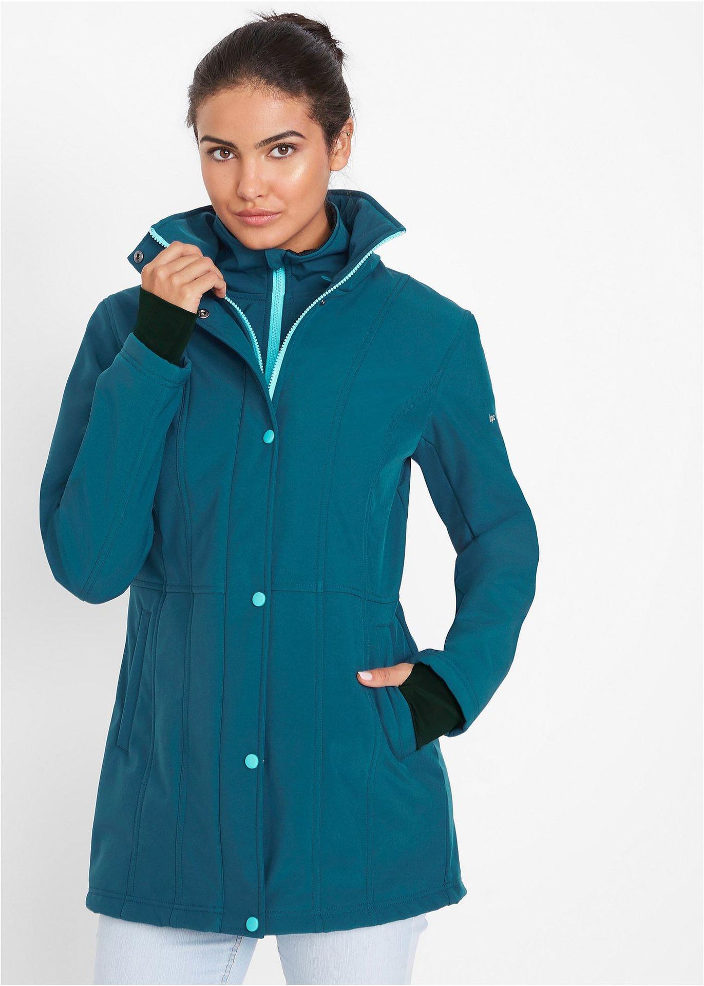 Kurtka softshell 2 w 1, odpychająca wodę - bonprix