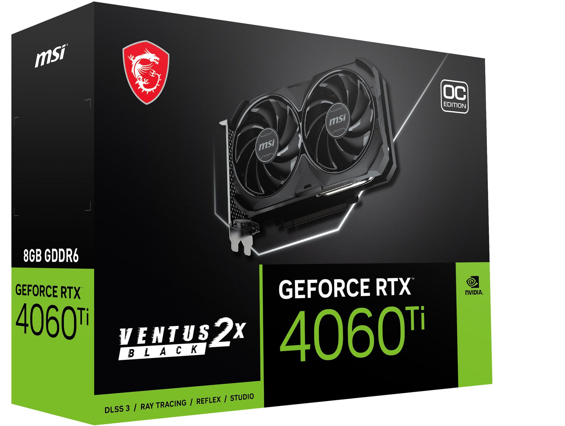 MSI RTX 4060 Ti 8G VENTUS 2X BLACK E1 O