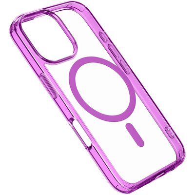 Etui CELLULARLINE Iconic Magsafe do Apple iPhone 16 Pro Przezroczysto-różowy