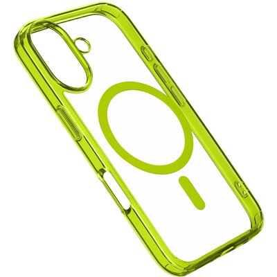 Etui CELLULARLINE Iconic Magsafe do Apple iPhone 16 Przezroczysto-zielony