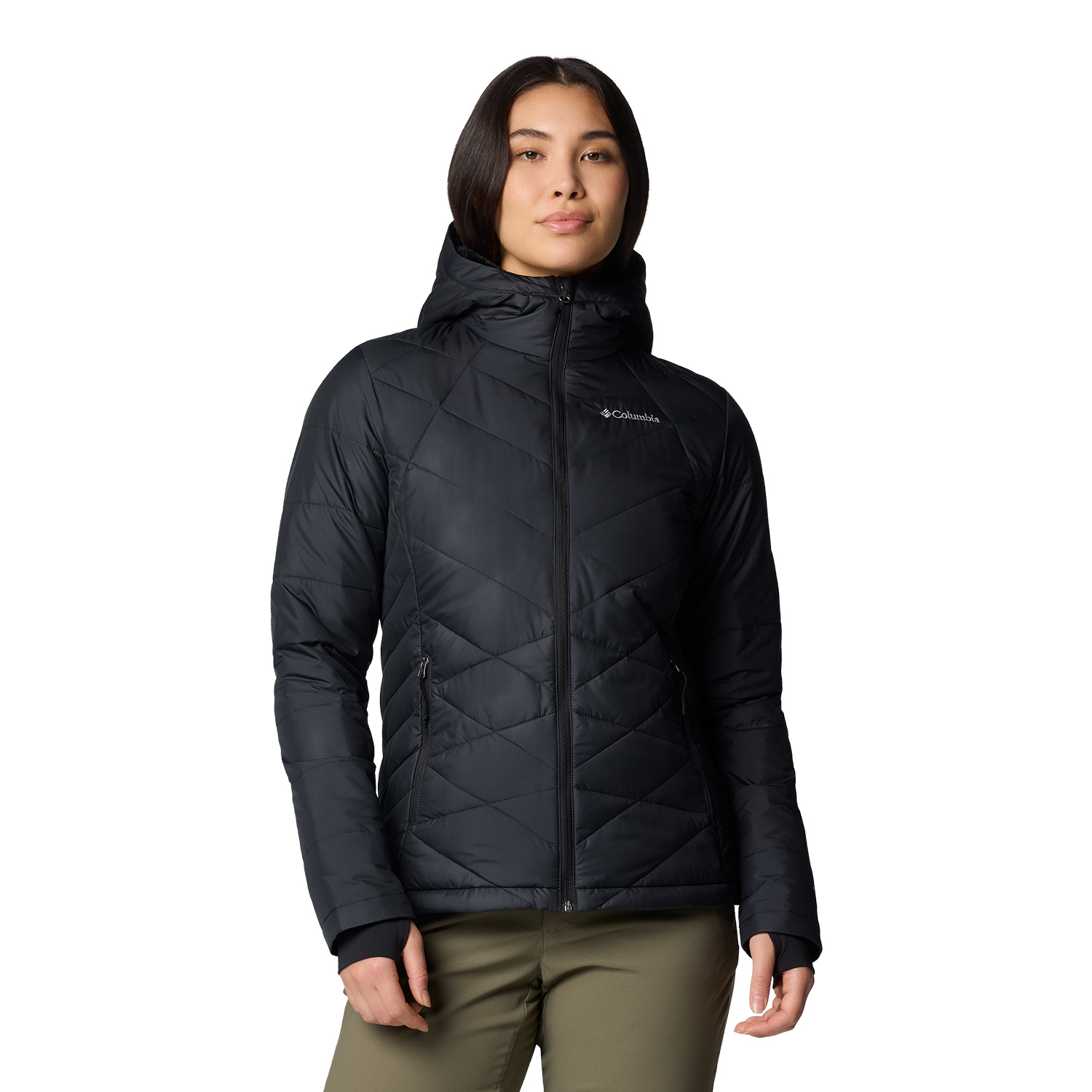 Damska kurtka z kapturem Columbia Heavenly Hooded Jacket black - XS