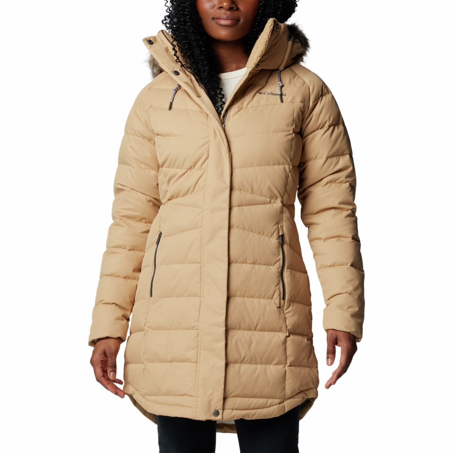 Damska kurtka Columbia Belle Isle II Mid Down Jacket canoe - S