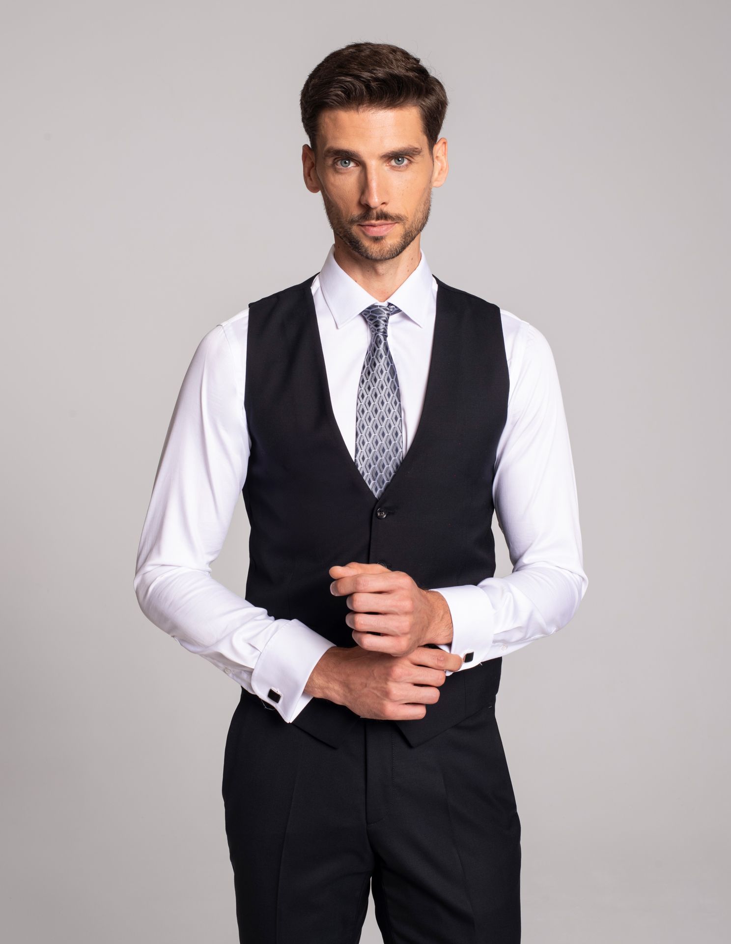 kamizelka rosolini 01 slim fit granatowy