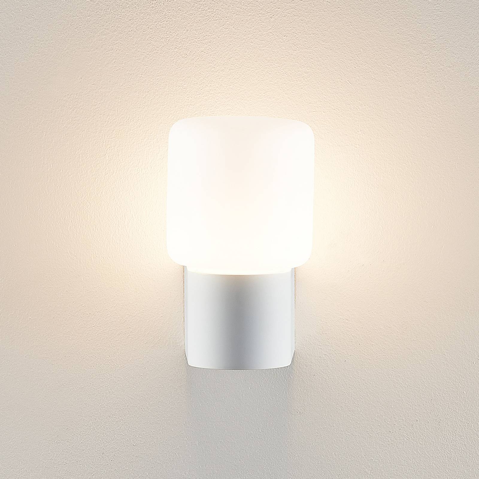 Kinkiet zewnętrzny Molto Luce Lanu Flat, biały, aluminium/szkło