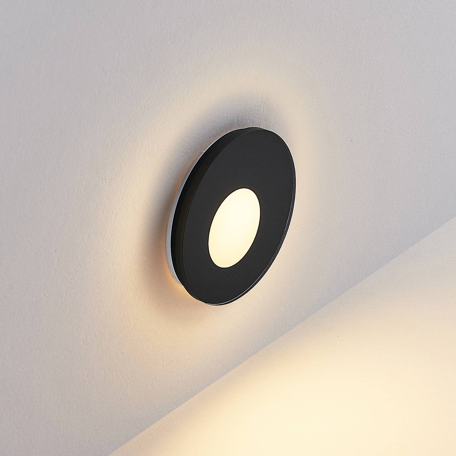Molto Luce oprawa wpuszczana LED Wall 68R Glass IP44 RD, czarna