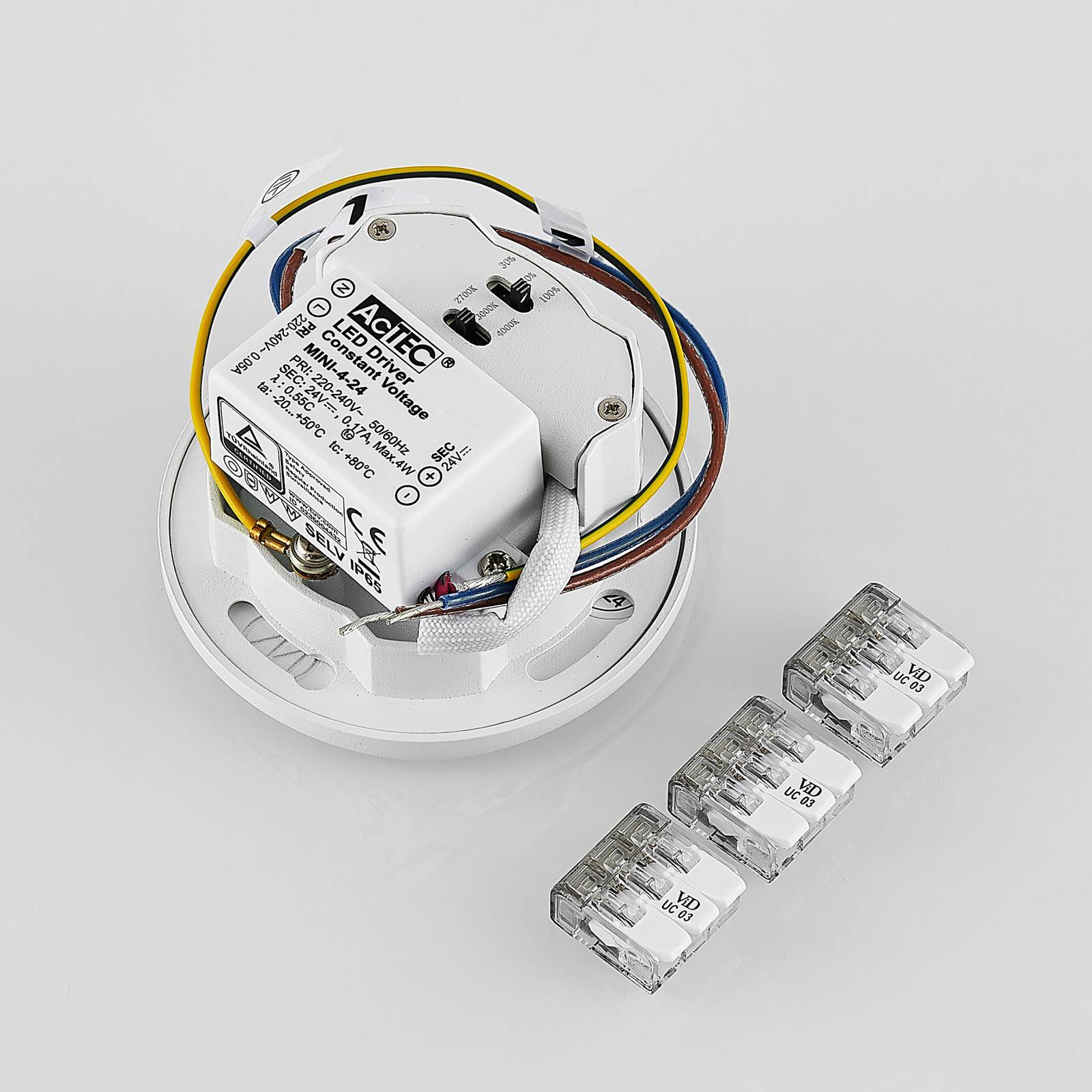 Molto Luce oprawa wpuszczana LED Wall 68 R SIna RD, biały, aluminium, CCT