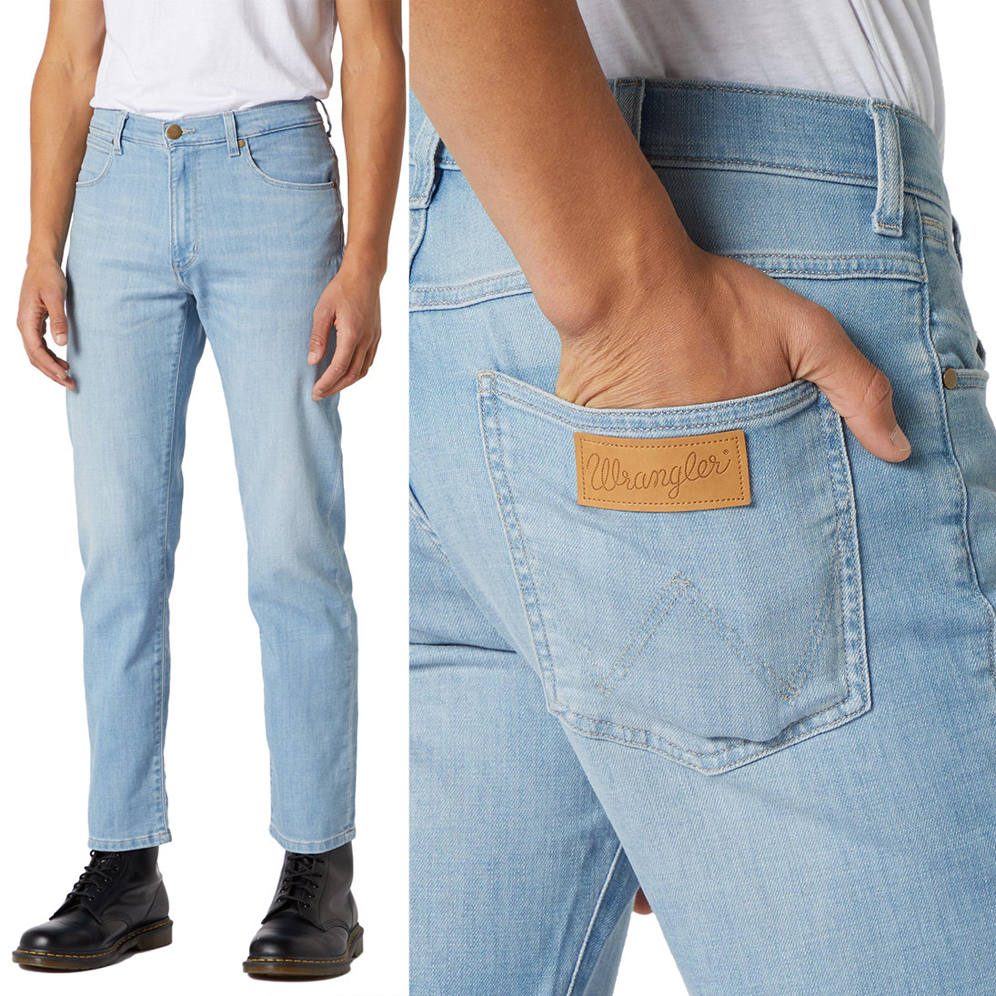 Wrangler Larston Slim Flingwing Niebieskie W40 L34