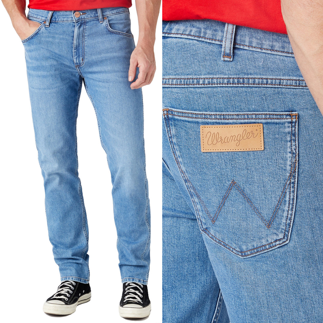 Wrangler Greensboro Mid Niebieskie Jeansy W38 L34