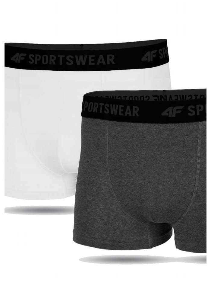4F Bokserki Męskie Szary/Biały Zestaw 2Szt Xxl