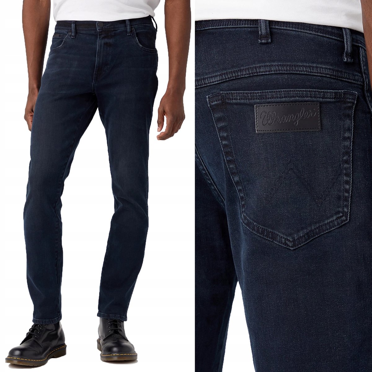 Wrangler TEXAS Travis KLASYCZNE GRANATOWE DżINSY W34 L32