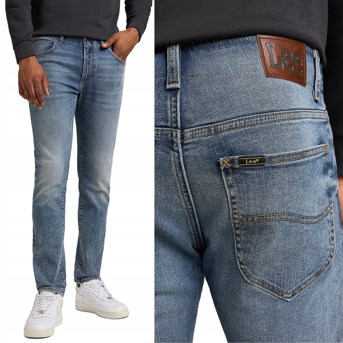 Lee SKINNY FIT XM Bruiser Extreme Motion WYGODNE RURKI SUPER DżINS W32 L32