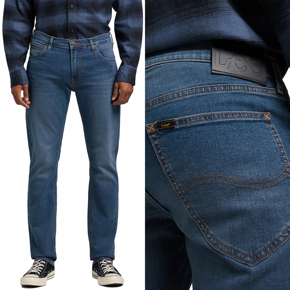 Lee DAREN ZIP FLY REGULAR STRAIGHT Mid Worn Tinted KLASYCZNY DżINS W30 L30