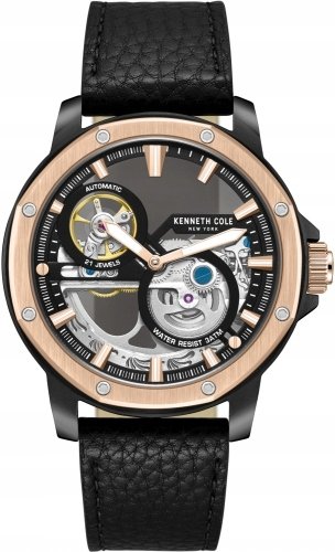 Zegarek męski KENNETH COLE KCWGE0033702 czarny sportowy skeleton