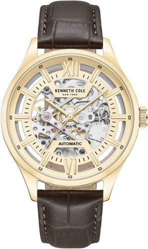 Zegarek męski KENNETH COLE KCWGE0027202 brązowy klasyczny skeleton