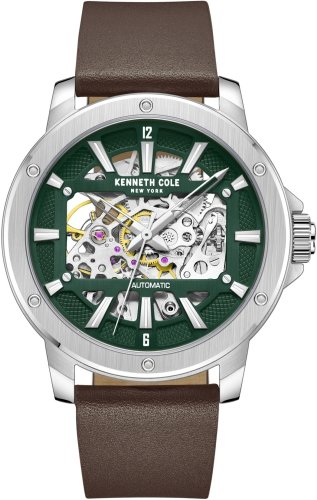 Zegarek męski KENNETH COLE KCWGE2237905 zielony klasyczny skeleton