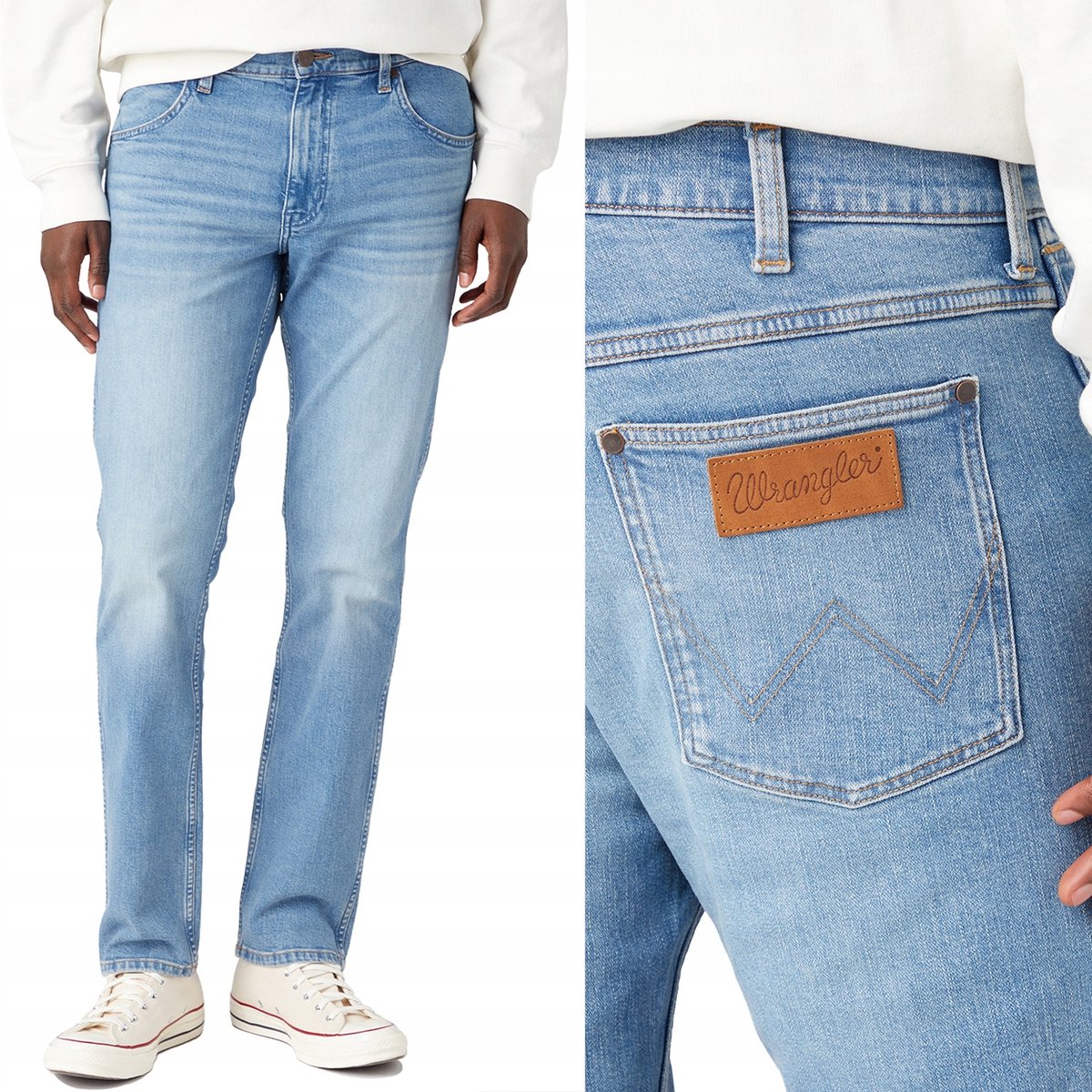 Wrangler GREENSBORO Cassidy PROSTE CIENKI BLUE DżINS W38 L30