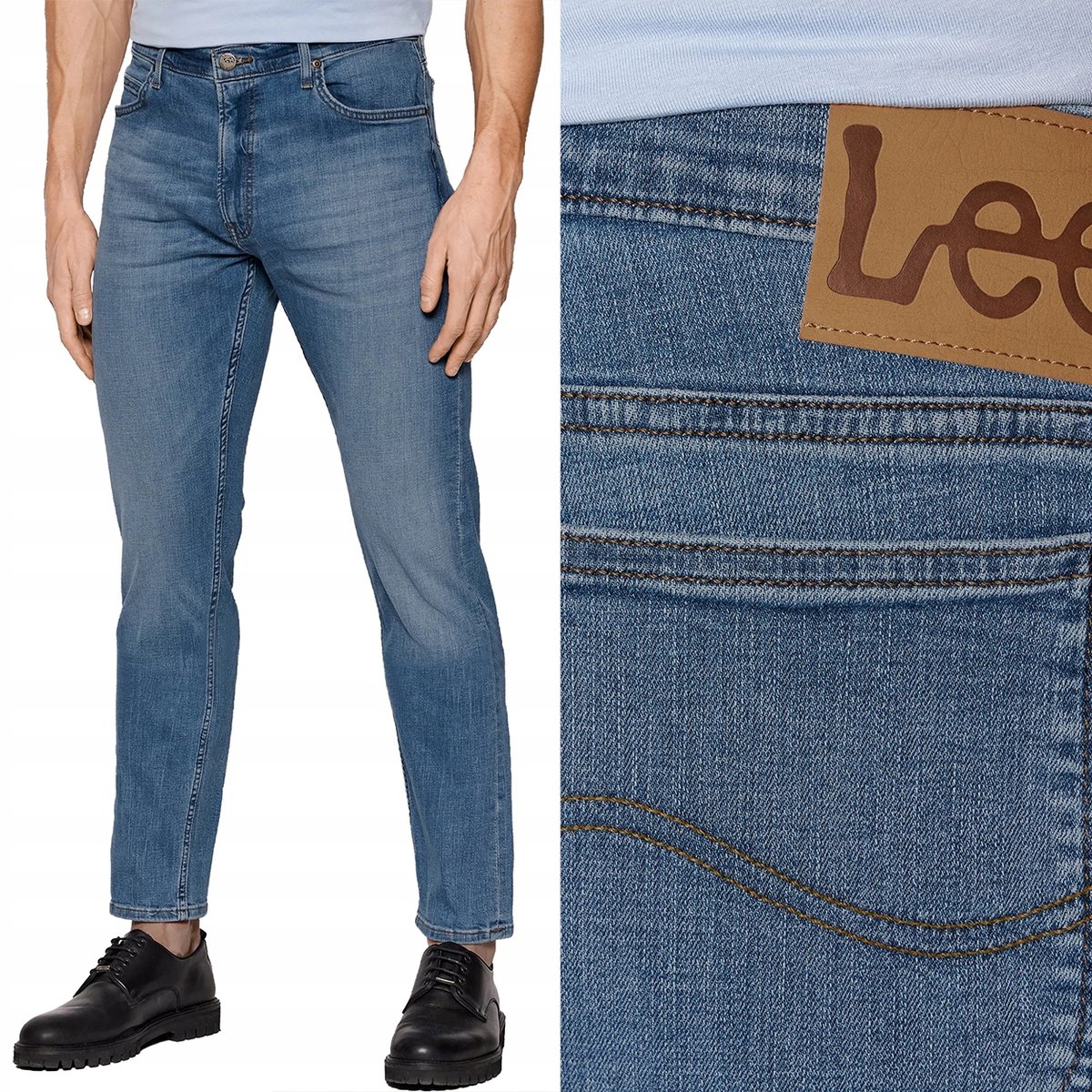 Lee RIDER SLIM Worn in Cody DOPASOWANE ZWĘŻANE DżINSY W33 L34