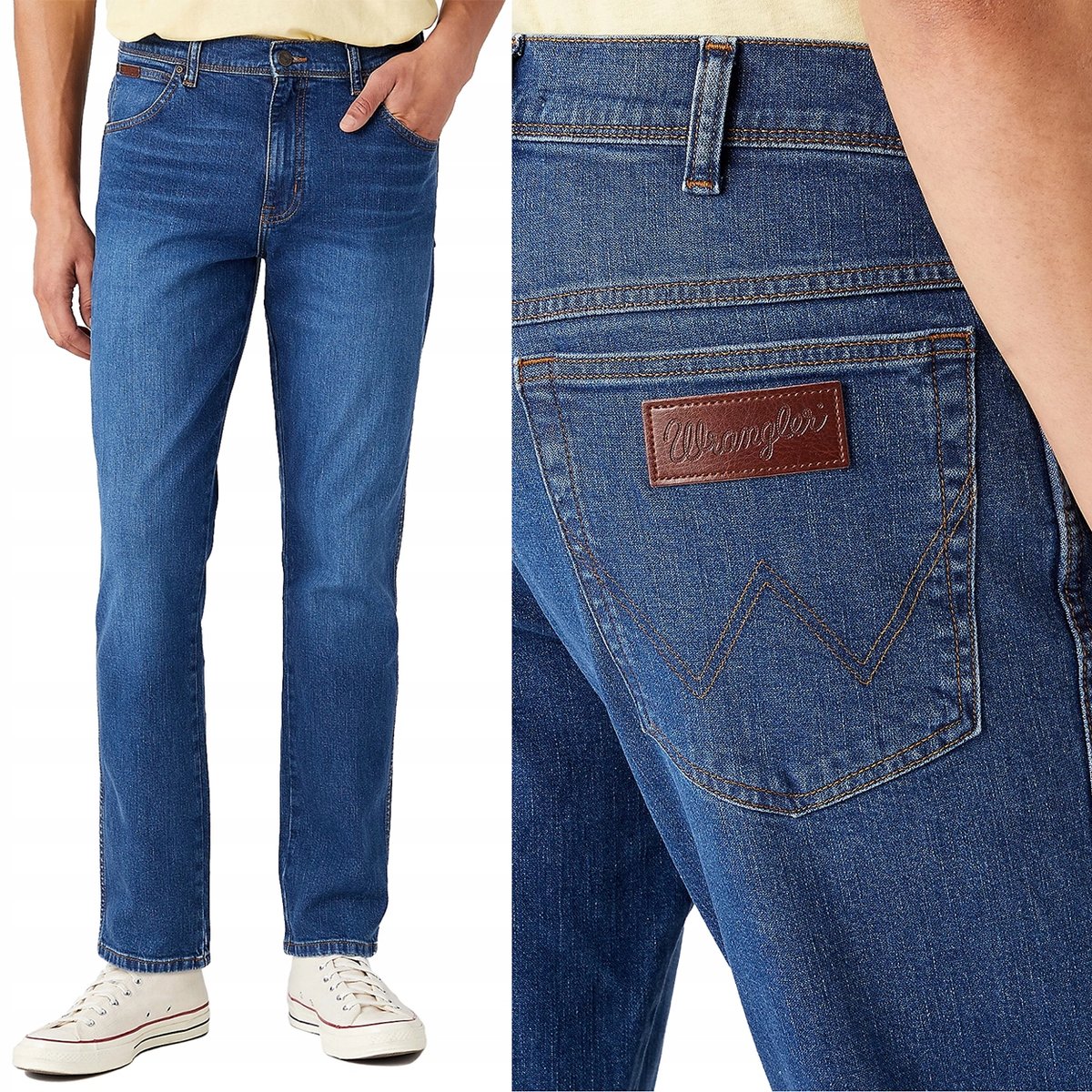 Wrangler TEXAS AUTHENTIC STRAIGHT Game On CIEMNY DżINS W32 L30