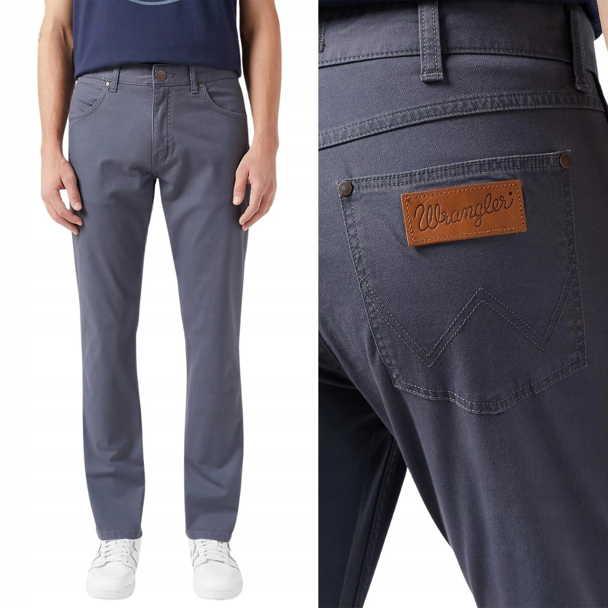 Wrangler GREENSBORO Turbulence PROSTE MATERIAŁOWE SPODNIE W32 L32