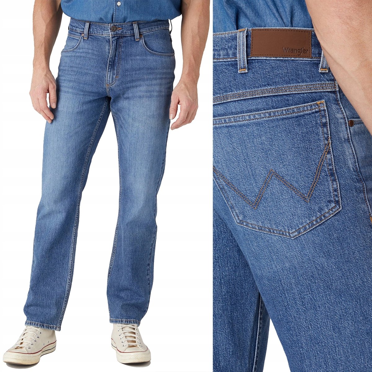 Wrangler STRAIGHT Blue Dawn DżINS JAK DAWNIEJ PROSTE SOLIDNE Pewex W34 L30