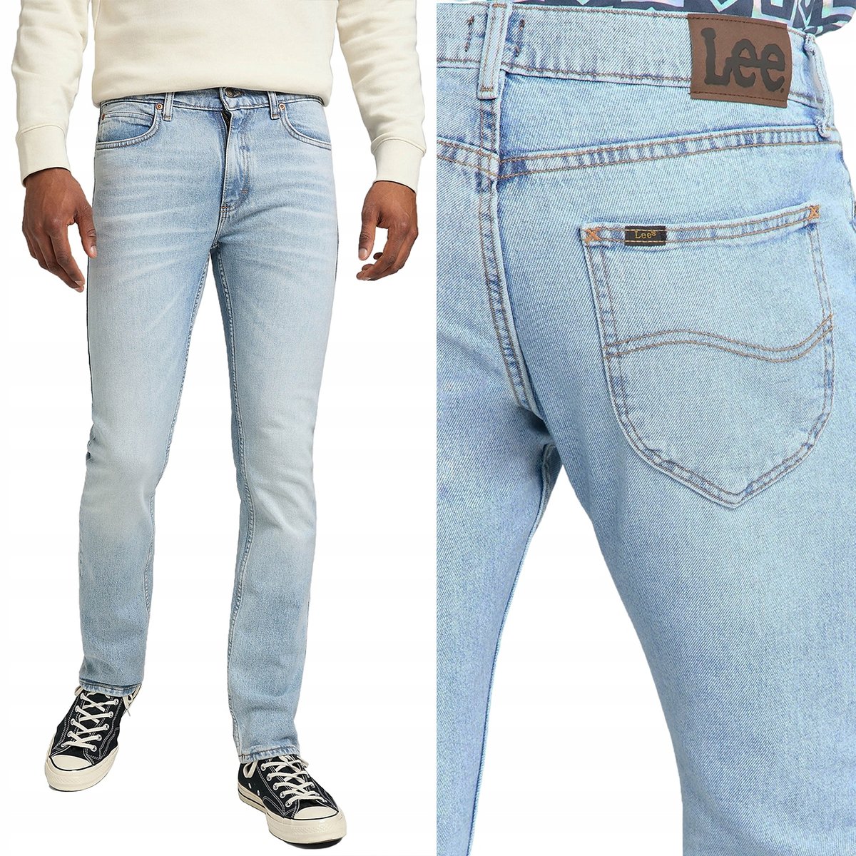 Lee LEGENDARY SLIM Union Bright DOPASOWANY KRÓJ PROSTE NOGAWKI W36 L32