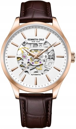 Zegarek męski KENNETH COLE KCWGE2216901 brązowy klasyczny skeleton