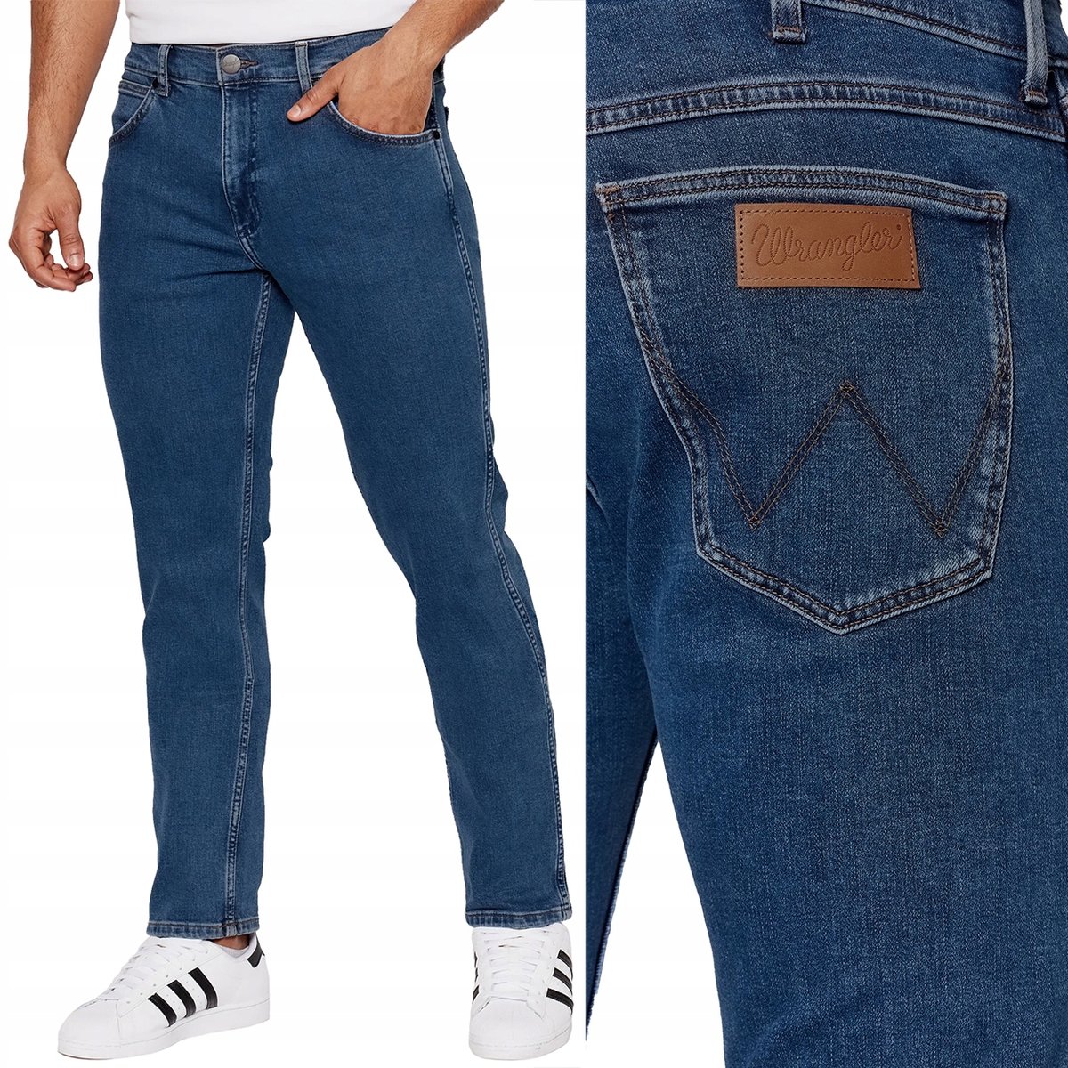 Wrangler GREENSBORO The Stone Ride PROSTE CIEMNY DżINS W46 L32