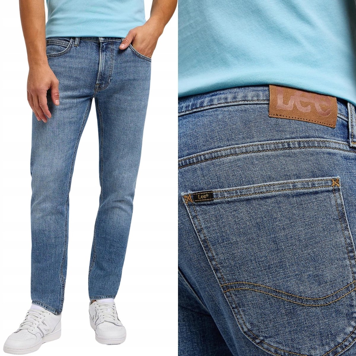Lee LUKE SLIM TAPERED Country Road RURKI BLUE DżINS W32 L34