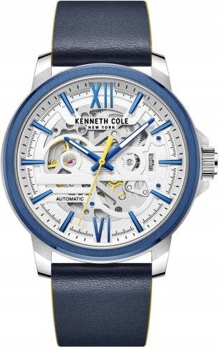 Zegarek męski KENNETH COLE KCWGE2217102 granatowy klasyczny skeleton