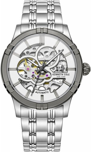 Zegarek męski KENNETH COLE KCWGL2220801 stalowy klasyczny skeleton