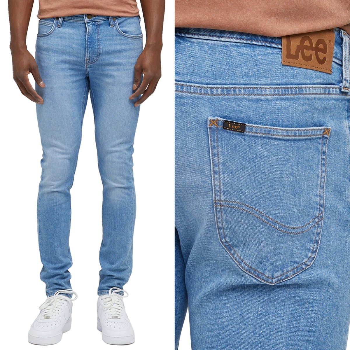 Lee MALONE SKINNY Topaz DżINSOWE RURKI W30 L32