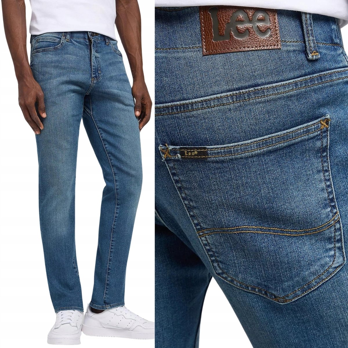 Lee SKINNY FIT XM BlueProdigy Extreme Motion ELASTYCZNE RURKI DżINS W34 L34