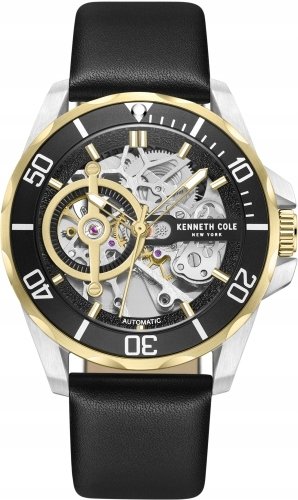 Zegarek męski KENNETH COLE KCWGE0012805 czarny klasyczny skeleton