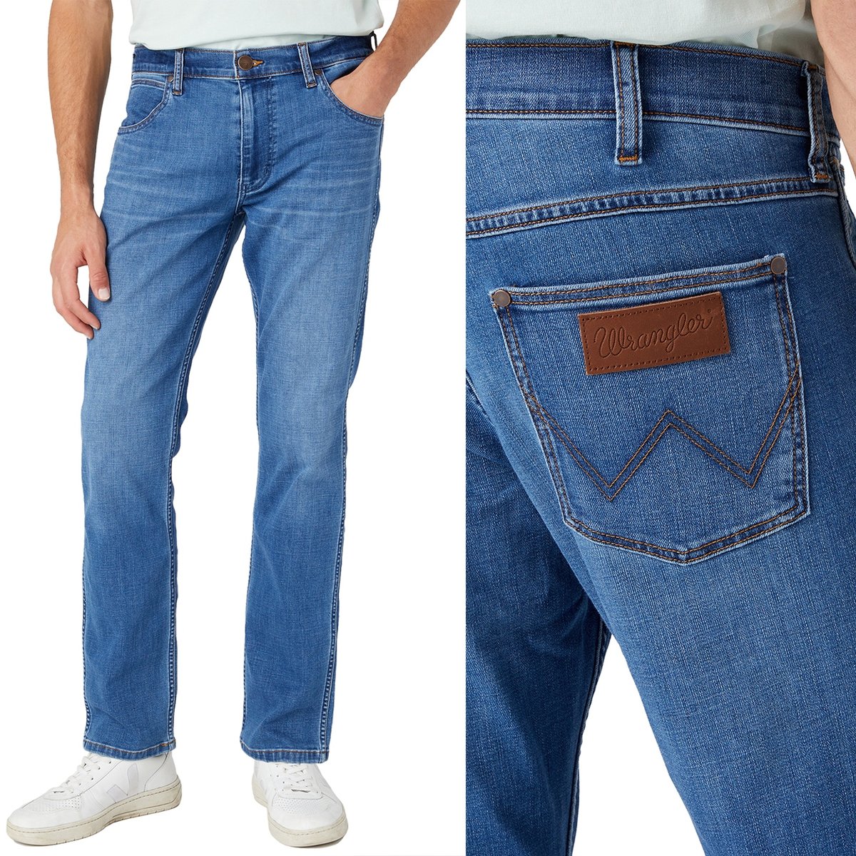 Wrangler GREENSBORO Softwear EPIC SOFT PROSTE MIĘKKI DżINS W46 L32