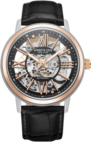 Zegarek męski KENNETH COLE KCWGE2233202 czarny klasyczny skeleton