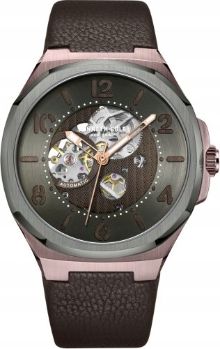 Zegarek męski KENNETH COLE KCWGE2233103 brązowy klasyczny skeleton