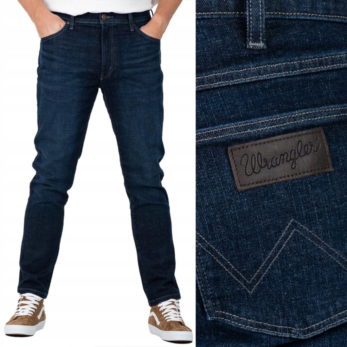 Wrangler LARSTON SLIM TAPERED Wonderwall GRANATOWY DżINS W34 L34