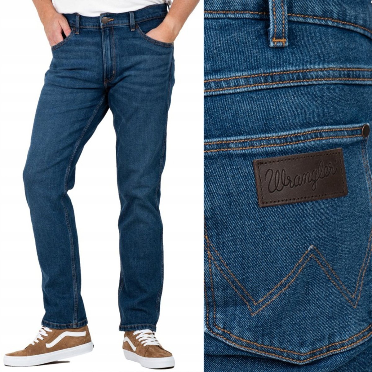Wrangler GREENSBORO Louie Louie SUPER WYTARTY CIEMNY DżINS W36 L32