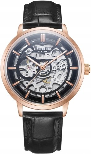 Zegarek męski KENNETH COLE KCWGE2220602 czarny klasyczny skeleton
