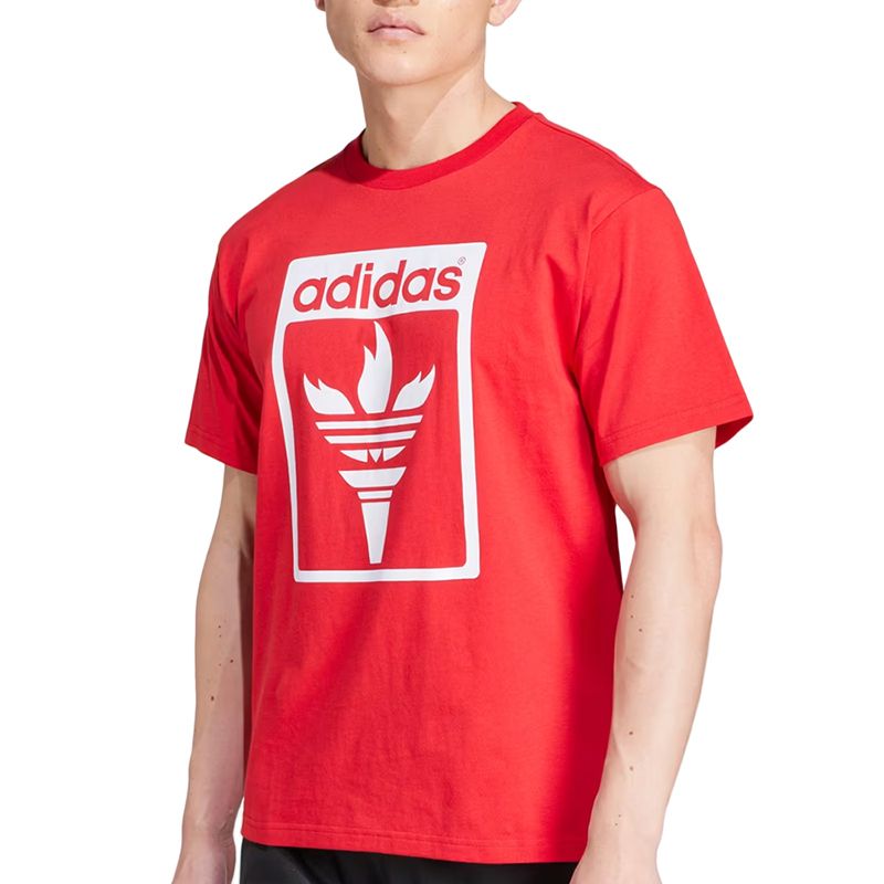 Koszulka adidas Originals Trefoil Torch JJ1219 - czerwona