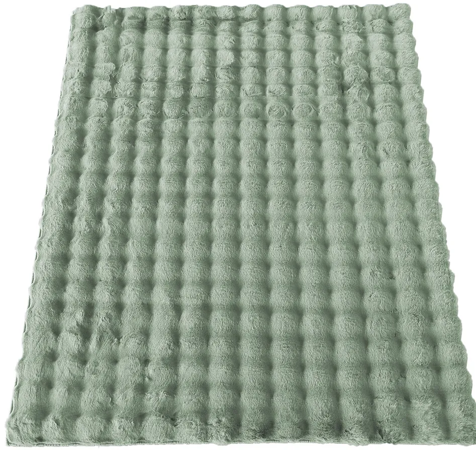 Zielony miękki dywan shaggy R5-G59