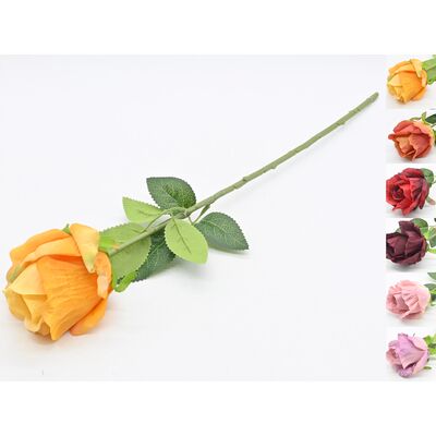 Róża sztuczna pojedyncza 48 x 6 cm