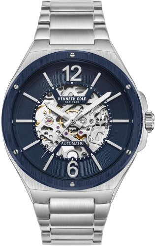 Zegarek męski KENNETH COLE KCWGL2220703 granatowy klasyczny skeleton