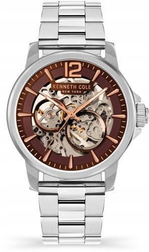 Zegarek męski KENNETH COLE KCWGL2124704 stalowy klasyczny skeleton