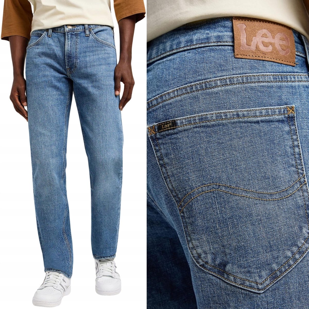 Lee DAREN REGULAR STRAIGHT Country Road PROSTE BLUE DżINS W33 L32